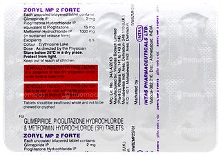 Zoryl Mp 2 Forte Tablet 10: Uses, Side Effects, Price & Substitutes