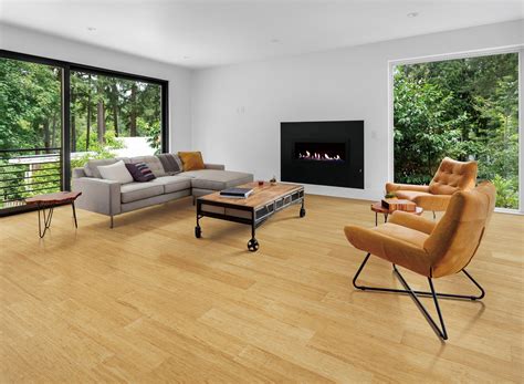 Bamboo Living Room With Wood Floors