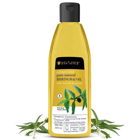 Buy Soulflower Maha Bhringraj Oil for Hair growth 225ml | Natural Hair ...