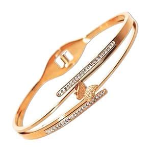 Buy Yelovogue Butterfly Anti Tarnish Bangles Kada with Zirconia stone ...