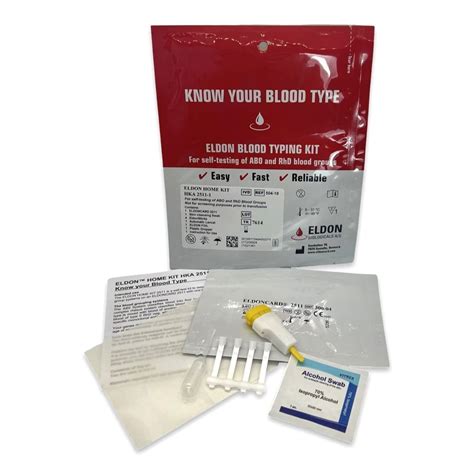 Blood Type Test Kit - 10 Tests - Eldoncard Home India | Ubuy