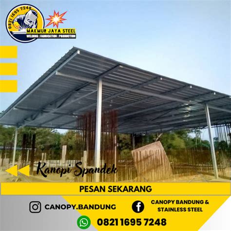 Jual Kanopi Atap Spandek Rangka Hollow Galvanis - Kab. Bandung - Canopy ...