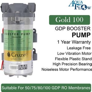 Aqua Flow Enterprises Cruze RO Booster Pump 100GPD Diaphragm Water Pump ...