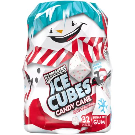 Ice Breakers Ice Cubes Candy Cane Snowman Sugar Free Gum (Christmas Li ...