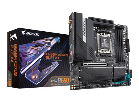 GIGABYTE B650M AORUS Elite AX (AM5/ LGA 1718/ AMD B650/ Micro-ATX/ 5 ...