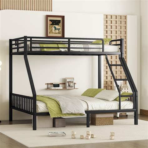Miscoos Twin Xl Over Queen Metal Bunk Bed With Ladder | Desertcart INDIA