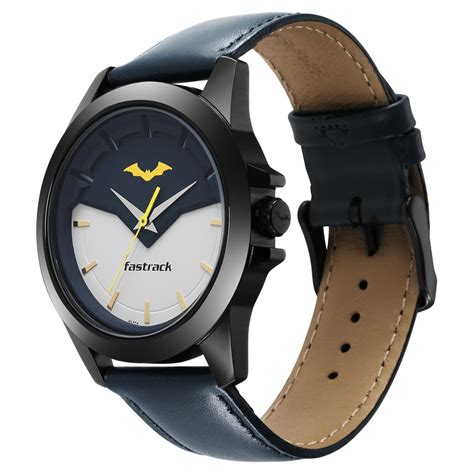 Buy Online Fastrack Batman Quartz Analog Blue Dial Leather Strap Watch ...