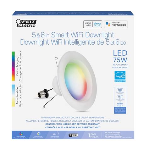 Feit Electric Feit Smart WiFi Smart White 5-in or 6-in 1000-Lumen ...