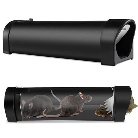 HASTHIP®Mouse Trap Cage Humane - 27cm Rat Trap Cage for Home - Self ...