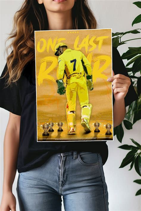 MS DHONI | ONE LAST ROAR | CSK | Cricket Poster – Posterized