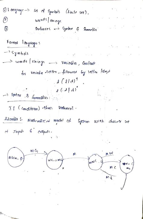 Flat notes ct1 - formal languages and automata theory - Studocu