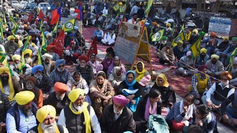 Farmers’ union protest seeking release of Sikh prisoners outside ...