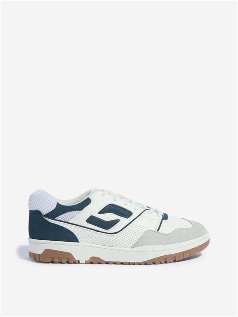 Buy SOLEPLAY Blue Colour-Blocked Lace-Up Sneakers from Westside