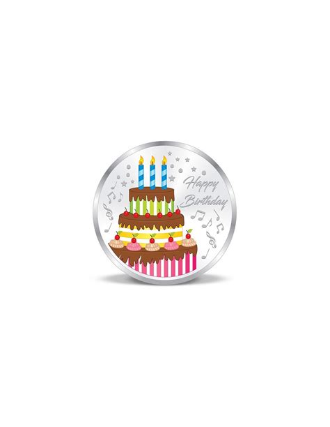 Precious Moments Color Happy Birthday BIS Hallmarked Silver Coin Of 10 ...