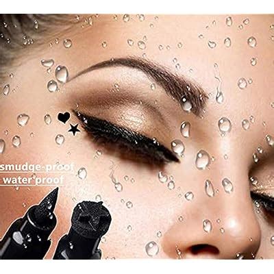 Go Ho Heart and Star Eyeliner Stamp Black Liquid India | Ubuy