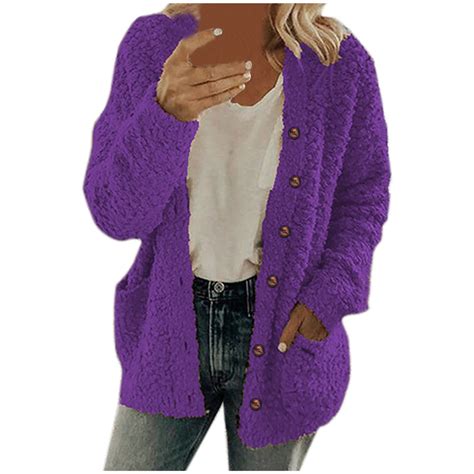 Winter Cardigan Sweaters for Women Long Sleeve Loose Coat Cardigan ...