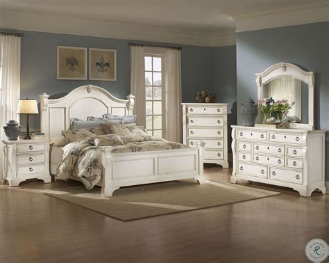 Abbey Park Antique White Panel Bedroom Set | White bedroom set, Bedroom ...