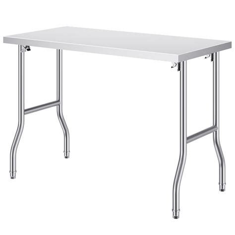 KFFKFF 24 x 48" Folding Commercial Prep Table Commercial Worktable ...