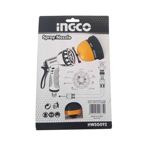 Buy Ingco Plastic Trigger Nozzle 9 Level Adjustable HWSG092 (Pack of 2 ...