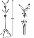 HOUSE OF QUIRK Free Standing Bamboo Tree Shaped Display Coat Rack ...