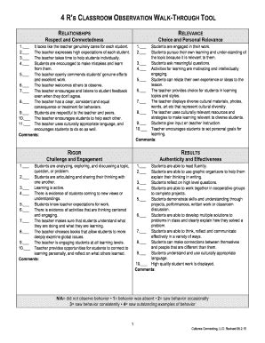 Meaningful Engaged Learning Walk-Through Form - Fill Online, Printable ...