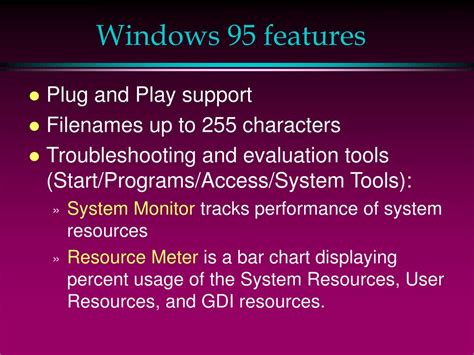 Image result for Windows 95 Features
