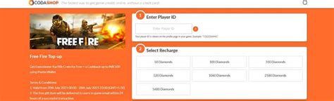 How to top up Free Fire diamonds from Codashop for Season 39 Elite Pass