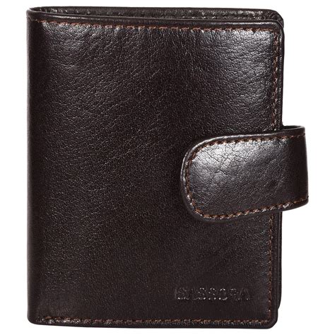 Sassora Genuine Leather Dark Brown RFID Protected Small Notecase