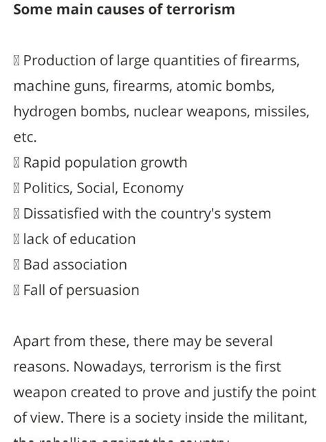 write an essay about terrorism (300 words ) - Brainly.in