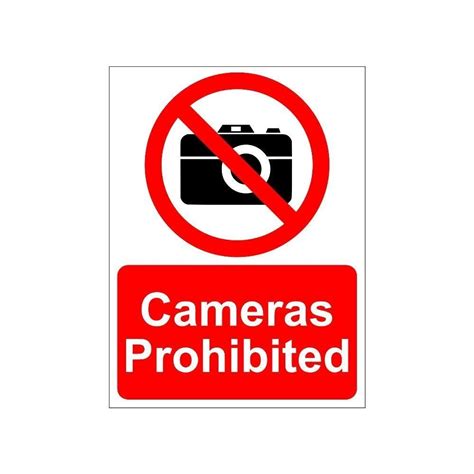 Clickforsign Camera'S Prohibited Sign Sticker For Walls And Doors (300 ...