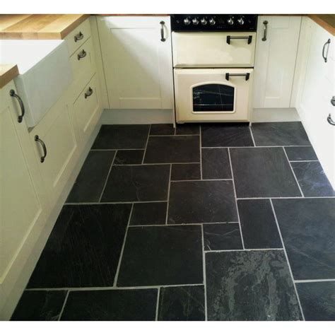 Black Slate Kitchen Floor Tiles