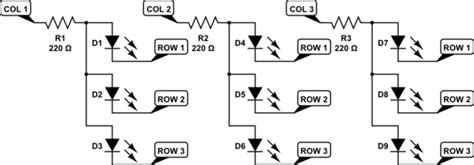 Image result for 3X3 LED Matrix Arduino Code