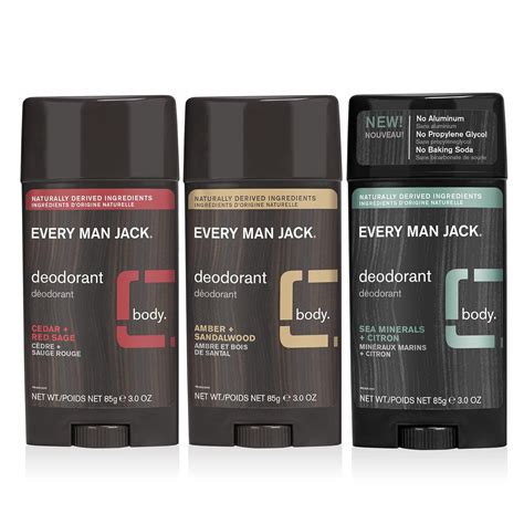 Amazon.com : Every Man Jack Collection Deodorant Set - Includes Three ...