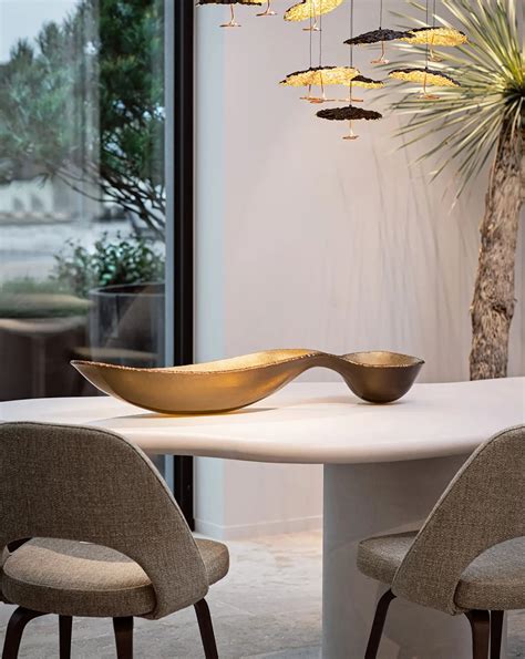 Purunga Matte Gold Platter by Gardeco | Spacio