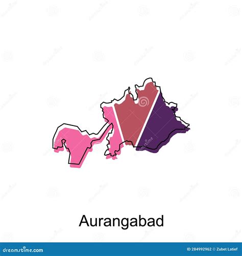 Map of Aurangabad Maharashtra City.vector Map of the India Country ...