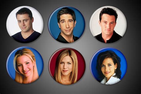 Buy Friends TV Show Pins Magnets Series Set of 6 Rachel Green Ross ...