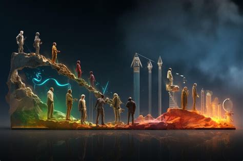 Illustrations depicting the evolution of human rig 00327 00 | Premium ...