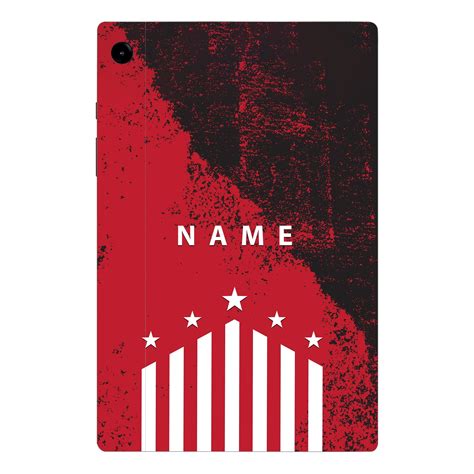 Samsung Galaxy Tab A9 Captain Red with Name Tablet Skins