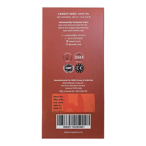 NEUD Carrot Seed Hair Oil for Men and Women - 300ml