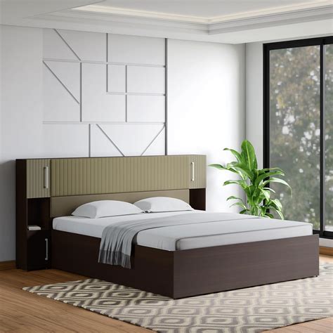 GODREJ INTERIO Bed, Marcel Morf King Size Engineered Wood Bed with ...