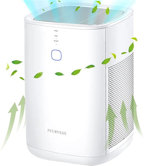 PUURVSAS HM669A Air Purifiers for Bedroom, H13 HEPA Air Purifier with 3 ...