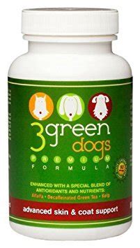3 Green Dogs Advanced Skin and Coat Support Vitamin for Dogs - 2 to 4 ...