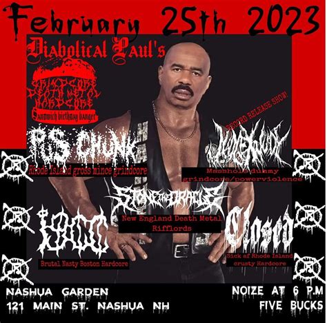 Diabolical Pauls Sandwich Birthday Banger, Nashua Garden, 25 February ...