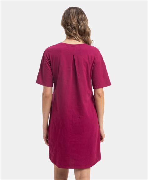 Buy Super Combed Cotton Drop Shoulder Styled Curved Hem Printed Lounge ...