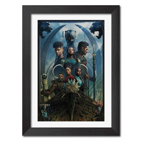 TenorArts Black Panther Poster Wakanda Forever Laminated Poster Framed ...