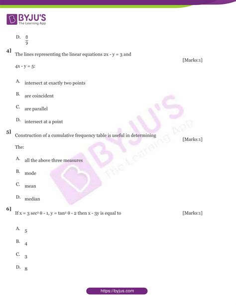 Class 10 Maths CBSE Sample Papers 的图像结果