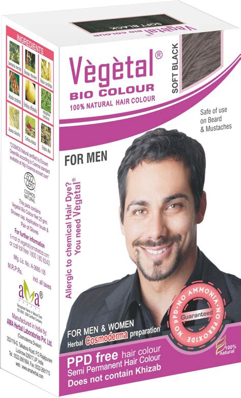 Buy Vegetal Bio Colour, Men Hair Color - Soft Black Online