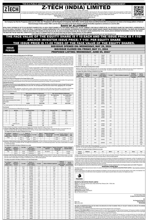 Ztech India IPO Date, Price, GMP, Review, Details