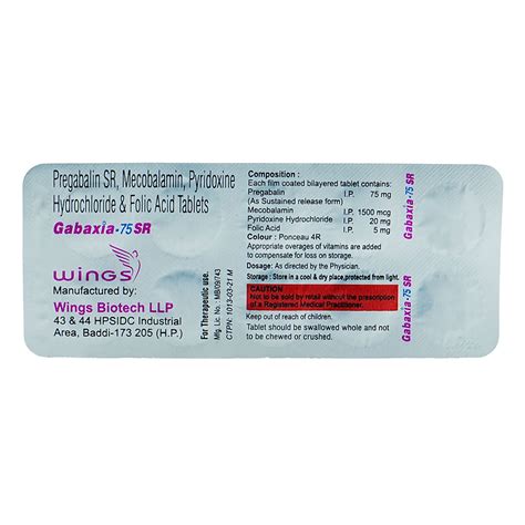 Gabaxia-75 SR Tablet | Uses, Side Effects, Price | Apollo Pharmacy