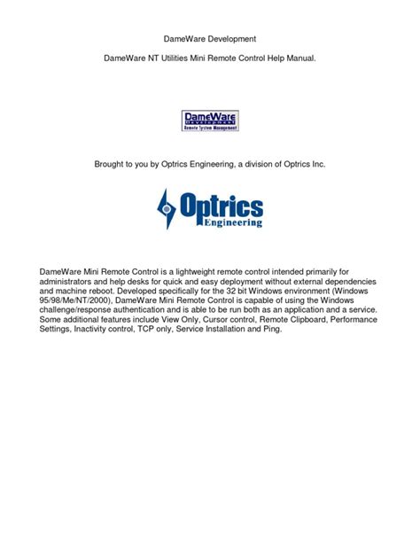 DameWare Mini Remote Control Tutorial 的图像结果